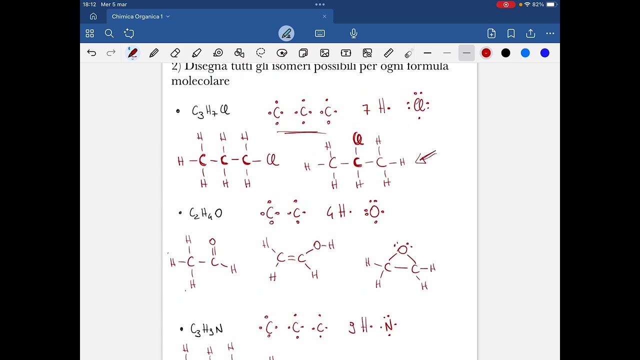 CHIMICA ORGANICA - ESERCIZI PARTE I