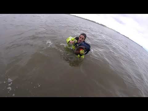 Fleetwood Lifeboat callout 17th October 2020, bait digger cut off by tide.