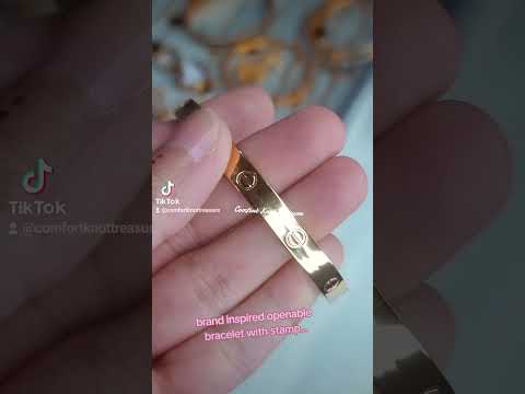 Brand inspired openable bracelet...Inside Stamp imposed...Stainless Steel...Book your order with us.