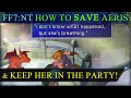 Saving Aeris How To Keep Her Alive And In The Party In FF7 New Threat 2 0