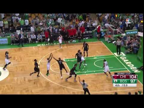 NBA, playoff 2017, Celtics vs. Bulls, Round 1, Game 1, Move 64, Isaiah Thomas, 3 pointer