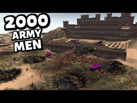 2000 Army Men Attack The Biggest Fort in Plastica ! AMOW