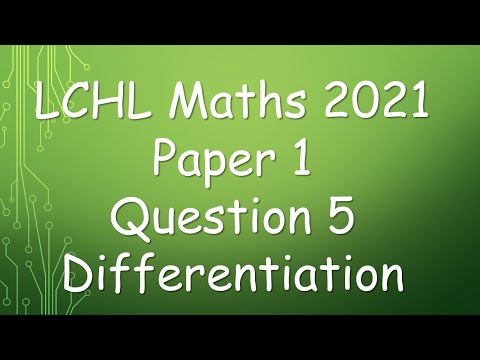 Leaving Cert Higher Level Maths 2021 Question 5