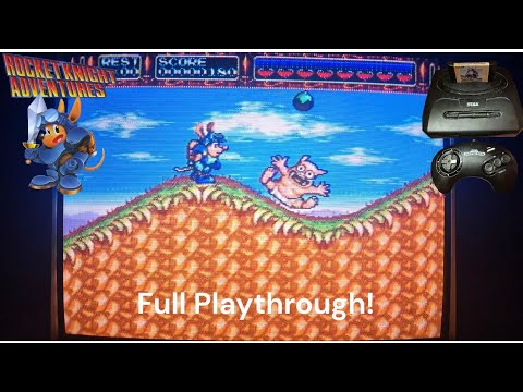 Rocket Knight Adventures Sega Genesis Full Playthrough Retro Video Game Let's Play! CRT Gameplay!