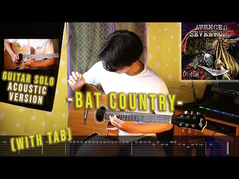 Avenged Sevenfold - Bat Country Guitar Solo + TAB (Acoustic version)