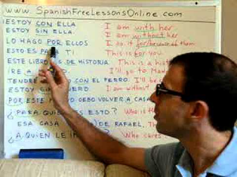 Learn Spanish 22: Spanish Prepositions Video 1/2