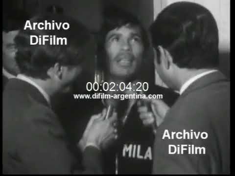 Italian football club Milan training in Argentina - 1969 ARCHIVE FOOTAGE