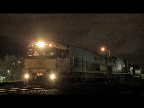 Pacific National Steel Train at Night - Australian Railways, Railroads & Trains
