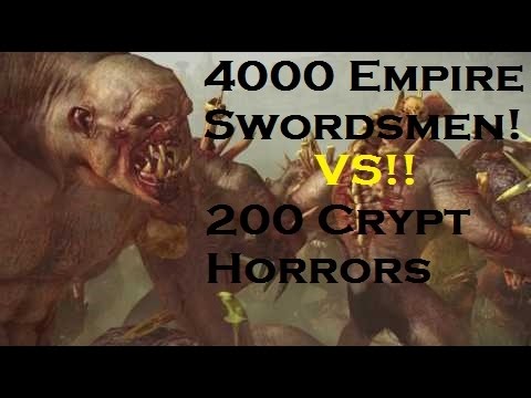 4000 Empire Swordsmen VS 200 Crypt Horrors: Total War Warhammer