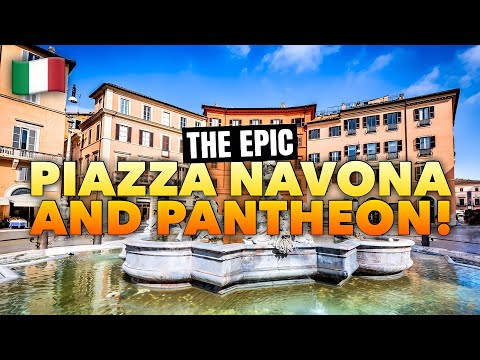 Most BEAUTIFUL Rome Squares and Fountains | Piazza Navona | Pantheon 🇮🇹