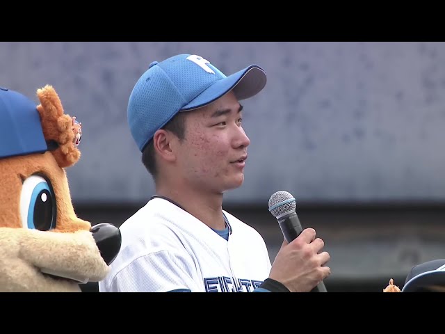 【ファーム】 ファイターズ・山縣秀選手 ヒーローインタビュー 8月9日 北海道日本ハムファイターズ 対 読売ジャイアンツ
