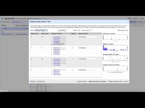 Abgleich 'unsauberer' Ortsnamen mit der GND in OpenRefine (Tutorial)