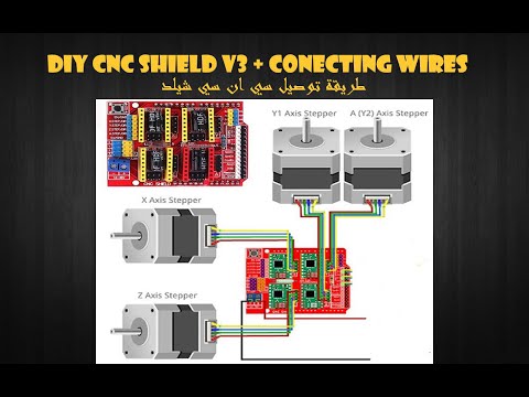 How to make cnc and connecting wires - DIY Arduino CNC Shield V3 + A4988 - طريقة توصيل سي ان سي شيلد