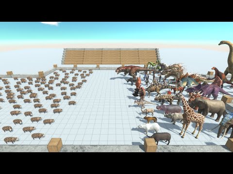 100 Pigs Army vs ALL TEAMS Animal Revolt Battle Simulator
