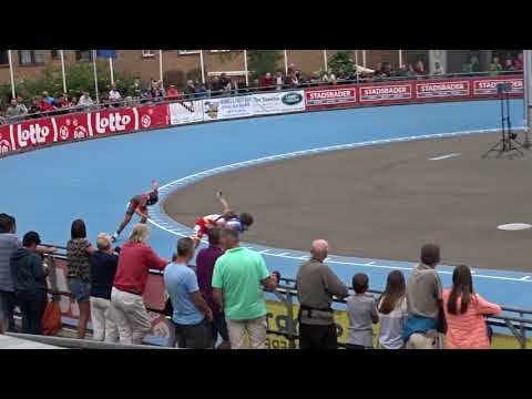 500m 1/2 final jun ladies 1 restart (European Championships Inline Skating 2018)