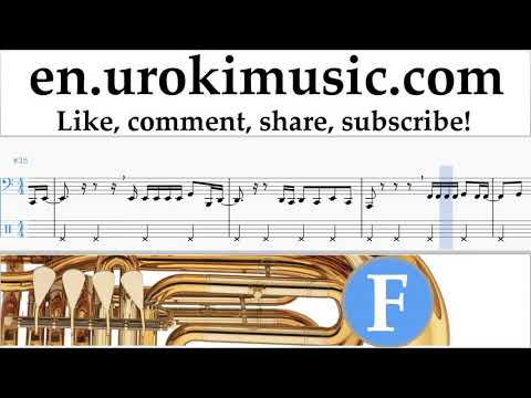 Tuba lessons Shakira - Me Enamoré Sheet Music Tutorial Part#2 um-i352