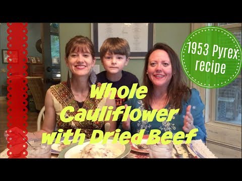 Whole Cauliflower with Chipped Beef Cream Sauce - 1953