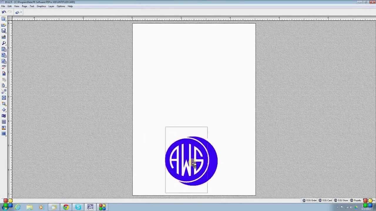 PE PRO - Monograms - Making a simple round 