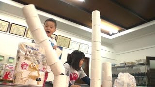 トイレットペーパー工場見学4 ふわふわ3枚重ね Toilet paper factory tour 