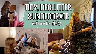 AFTER CHRISTMAS DECLUTTER & UNDECORATE THE WHOLE HOUSE WITH ME | Cleaning Motivation 2023