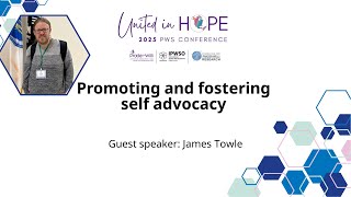 James Towle Talk on Advocacy for People with Prader-Willi Syndrome