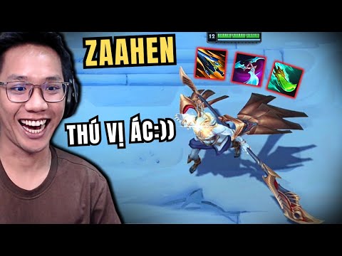 I'm playing the new champion Zaahen, and he's a beast.