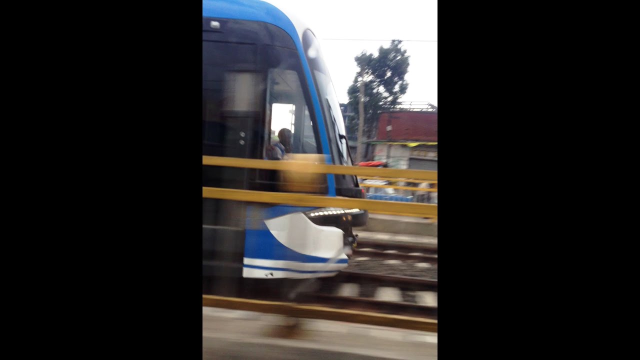 Addis Ababa light train from Menelik II square