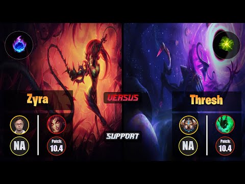 Jensen ZYRA (Support) [Arcane Comet] VS THRESH - Challenger NA Patch 10.4