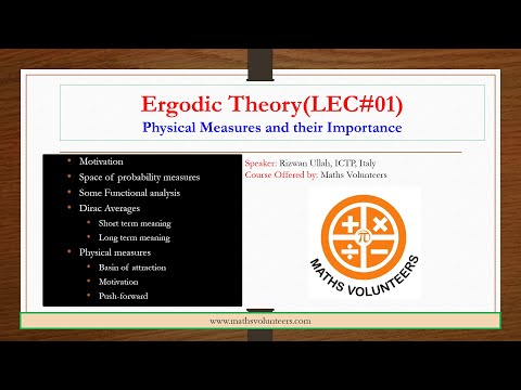 Lec#01 Ergodic Theory| Physical Measures and Their importance, Palis Conjecture |  By Rizwan Ullah