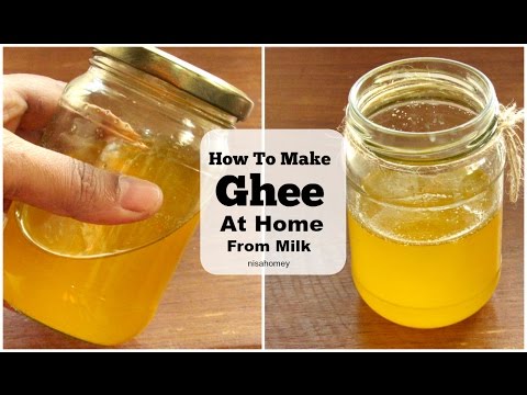 Ghee : How To Make Ghee At Home From Milk Cream - Clarified Butter - The Traditional Ayurvedic Way