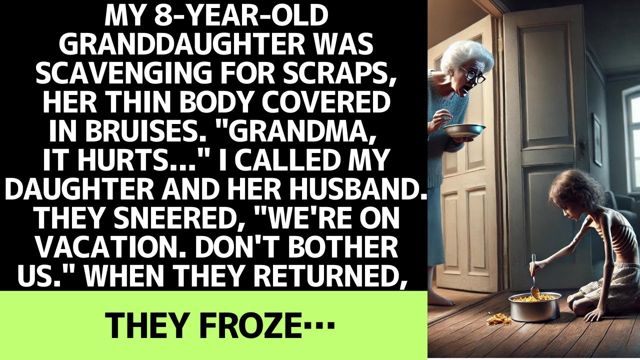 My granddaughter was eating scraps with her bruised, emaciated body…