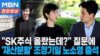 "SK주식 상승분 반영돼야?" 묻자...노소영 출석, 최태원은 불출석 [현장영상]