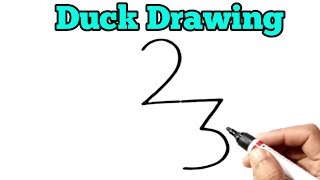 Duck Drawing Simple And Easy | Duck Drawing With 23 For Beginners