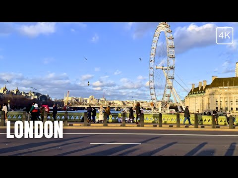 Walking London City | Westminster to Trafalgar Square | London Walking tour 4K