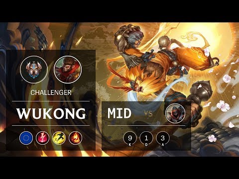 Wukong Mid vs Zed - EUW Challenger Patch 9.8