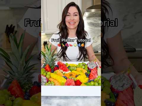 How to Make a Beautiful Fruit Platter 🍉🫐🍊🍇🍍Easy Step-by-Step Tutorial #fruitplatter #fruitart