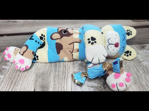 DIY cute sock cat/Kitty/How to make cat with socks/Sock kitten diy