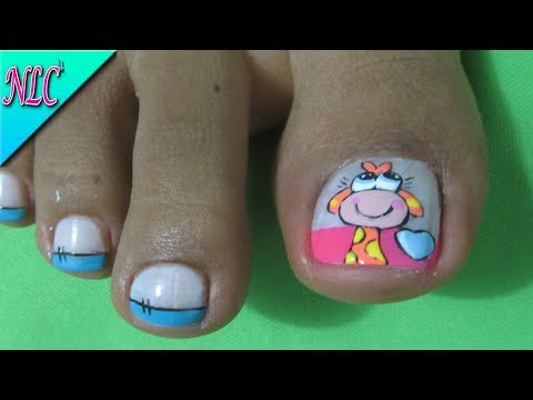 DECORACIÓN DE UÑAS PARA PIES JIRAFA - COMO HACER JIRAFA EN LAS UÑAS - GIRAFFE NAIL ART - NLC