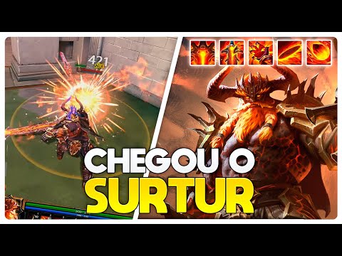 PRIMEIRAS IMPRESSÕES SURTUR! HABILIDADES, POSSÍVEIS BUILDS E COMBOS!