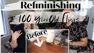Refinishing *Original* 100 Year Old Hardwood Floors (Antique Heart Pine)| #my100yearoldhome