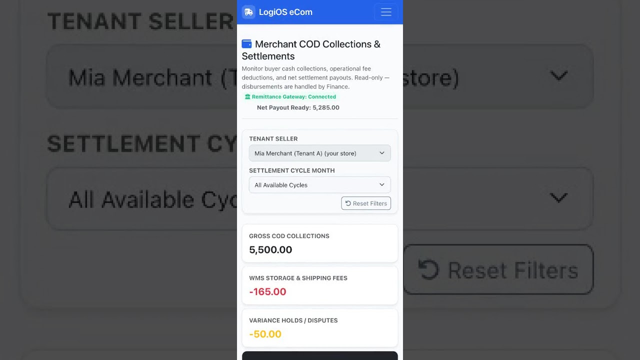 LogiOS eCom merchant journey demo thumbnail