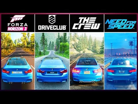 FORZA HORIZON 3 vs DRIVECLUB vs THE CREW vs NEED FOR SPEED [Original Video by RACING VIDEO GAMES]