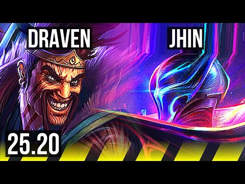 DRAVEN & Seraphine vs JHIN & Braum (ADC) | 69% winrate, 18/4/6, Dominating | KR Master | 25.20