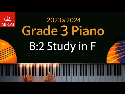 ABRSM 2023 & 2024 - Grade 3 Piano exam - B:2 Study in F  ~ C. A. Loeschhorn