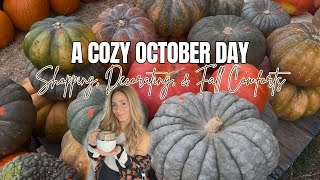 A COZY FALL DAY IN MY LIFE | SHOPPING, MARKET HAUL, & DECORATE FOR FALL! | NEUTRAL FALL DECOR IDEAS