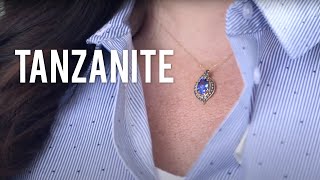 14K White Gold Tanzanite and Diamond Pendant 1.29ctw Related Video Thumbnail