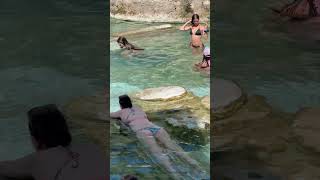 Magic Of The Pamukkale Turkey Swimming Pool -Good Day #cleopatra #pamukkale #swimming