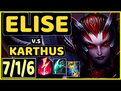 ELISE vs KARTHUS - 7/1/6 KDA JUNGLE GAMEPLAY - KR Ranked DIAMOND