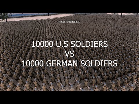 10000 U.S Soldiers VS 10000 German Soldiers