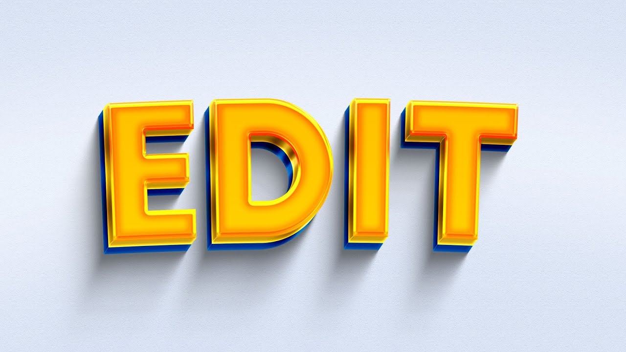 How to customize 3D PSD text effect file downloaded from Freepik #texteffect